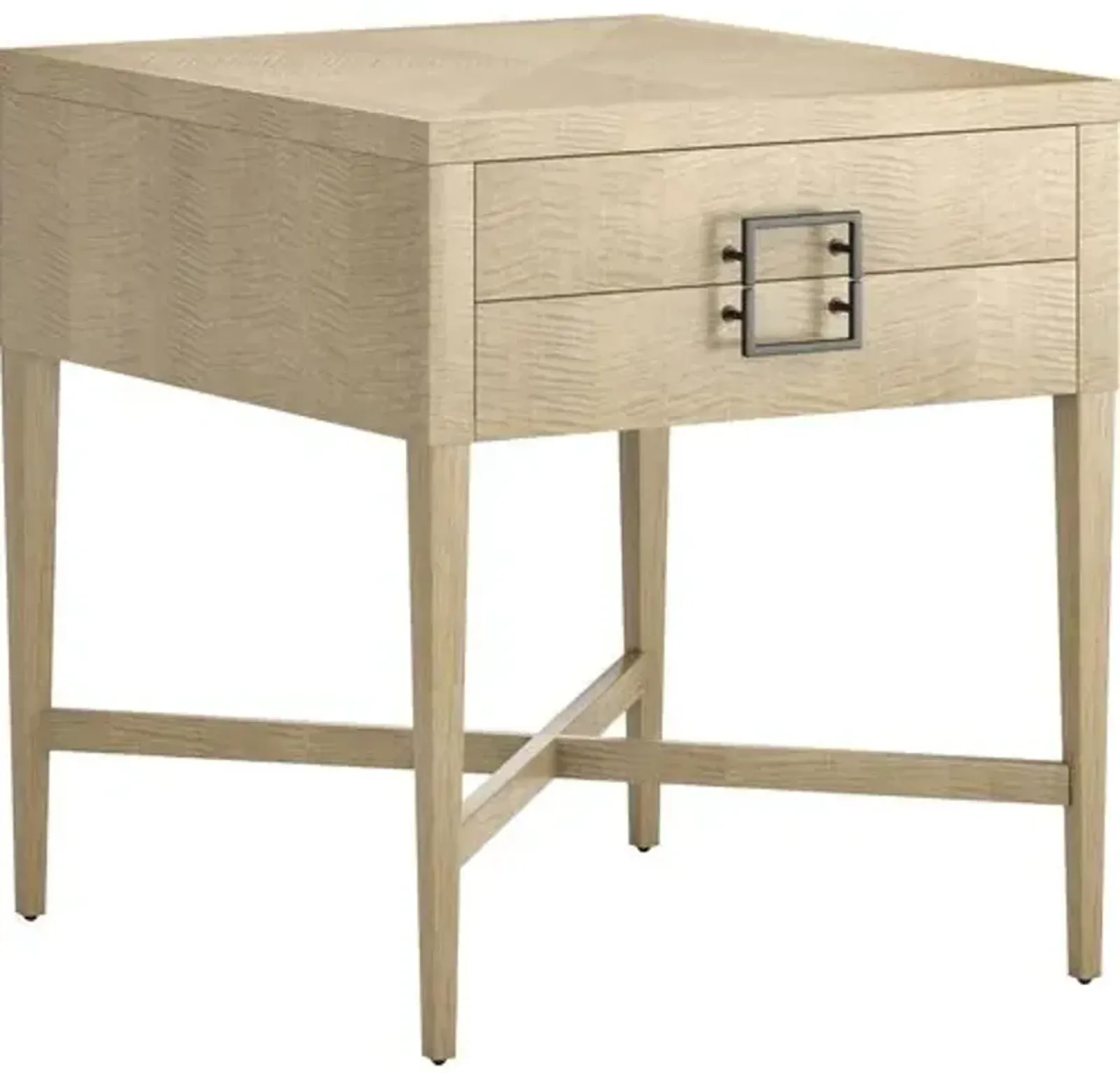 Scarlett Lamp Table - Natural/Gunmetal - Beige