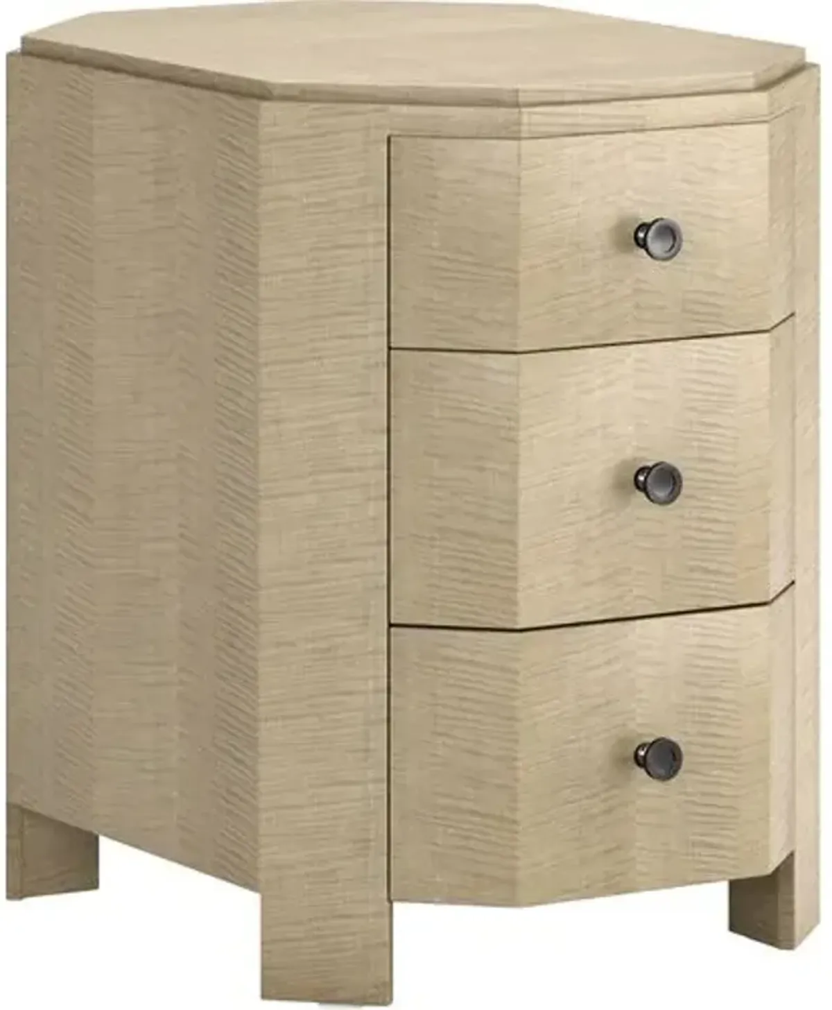 Scarlett Chairside Chest - Natural/Gunmetal - Beige