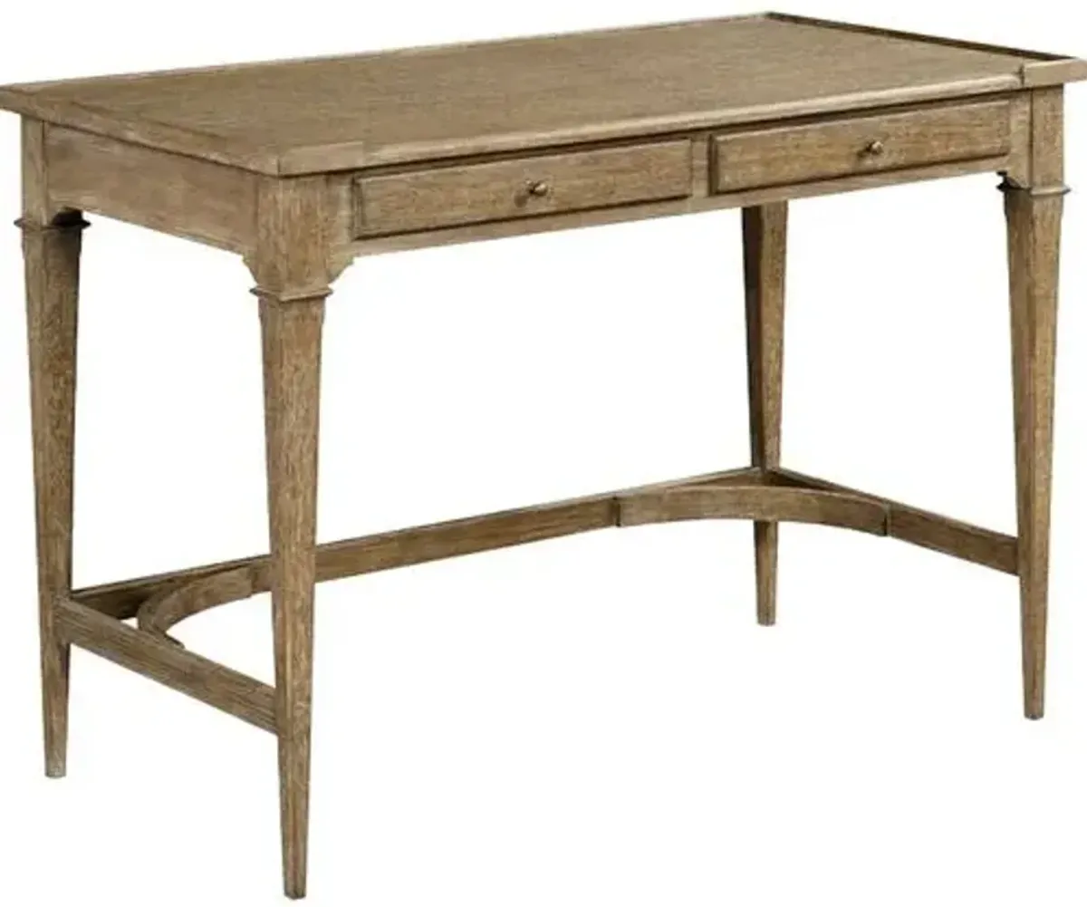 Kenzie Desk - Natural/Bronze - Brown