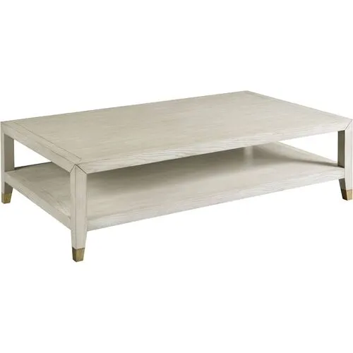 Adele Cocktail Table - Ash/Brass - Beige