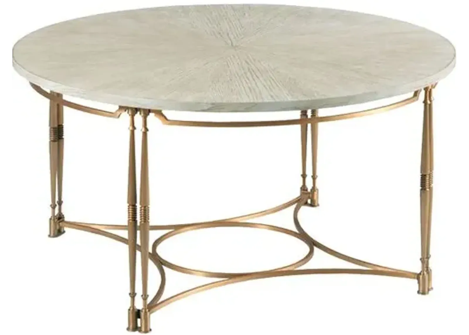 Carolina Cocktail Table - Ash/Brass - Beige