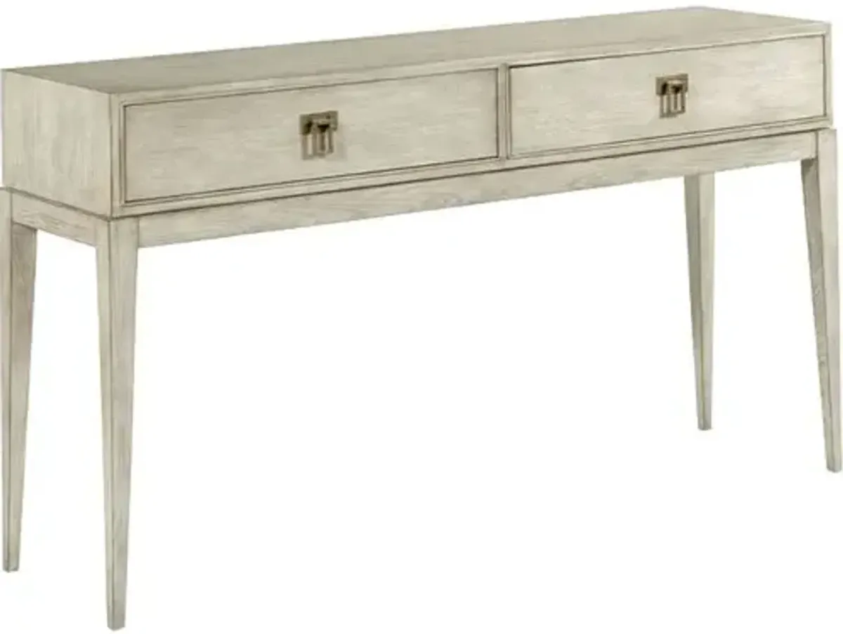 Adele Hall Table - Ash/Brass - Beige