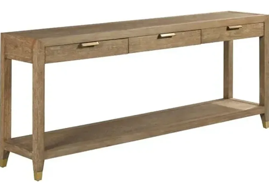 Samantha Console - Natural/Brass - Brown