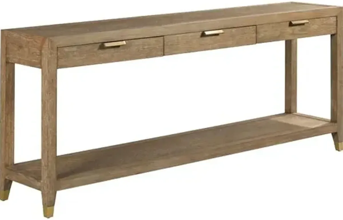 Samantha Console - Natural/Brass - Brown