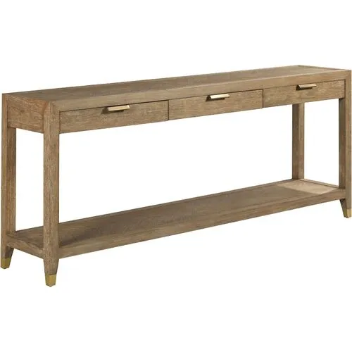 Samantha Console - Natural/Brass - Brown