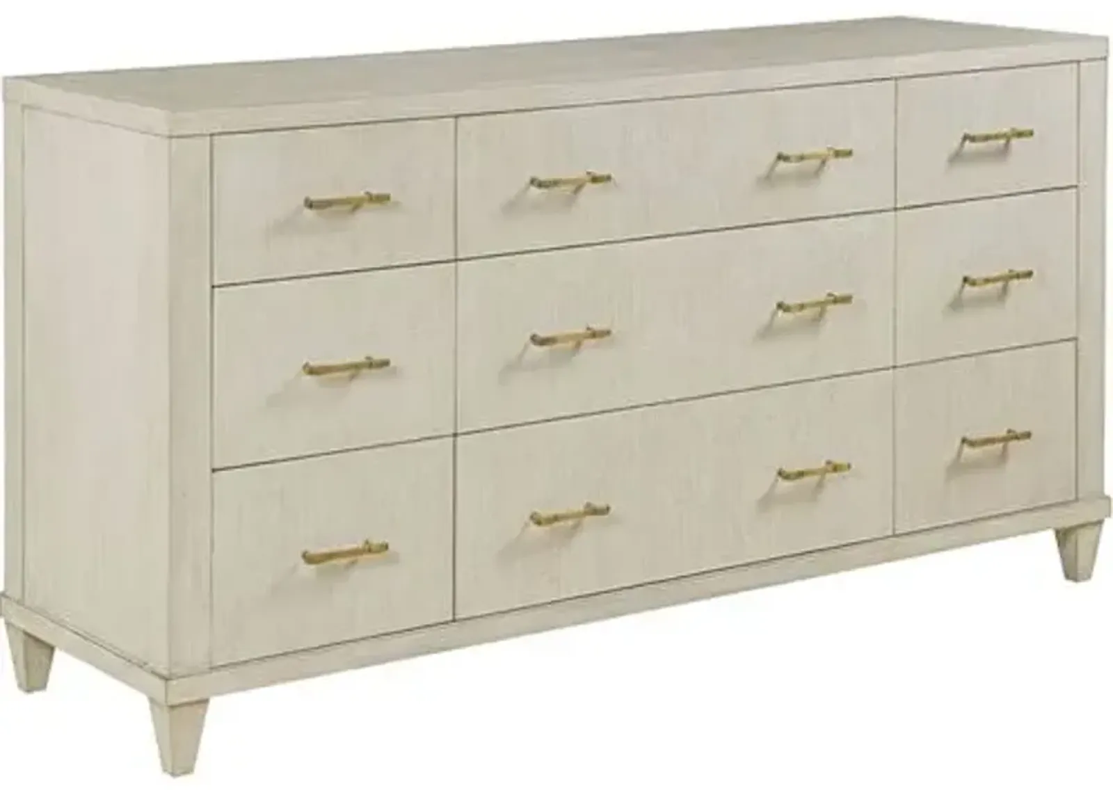 Yasmin Double Dresser - Ivory/Brass - Beige