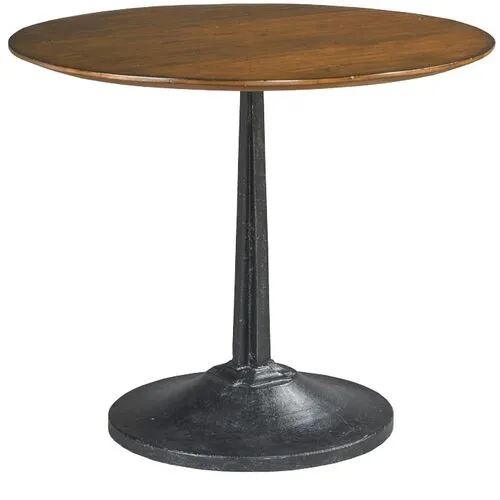 Watson Round Café Table - Cherry/Iron - Brown