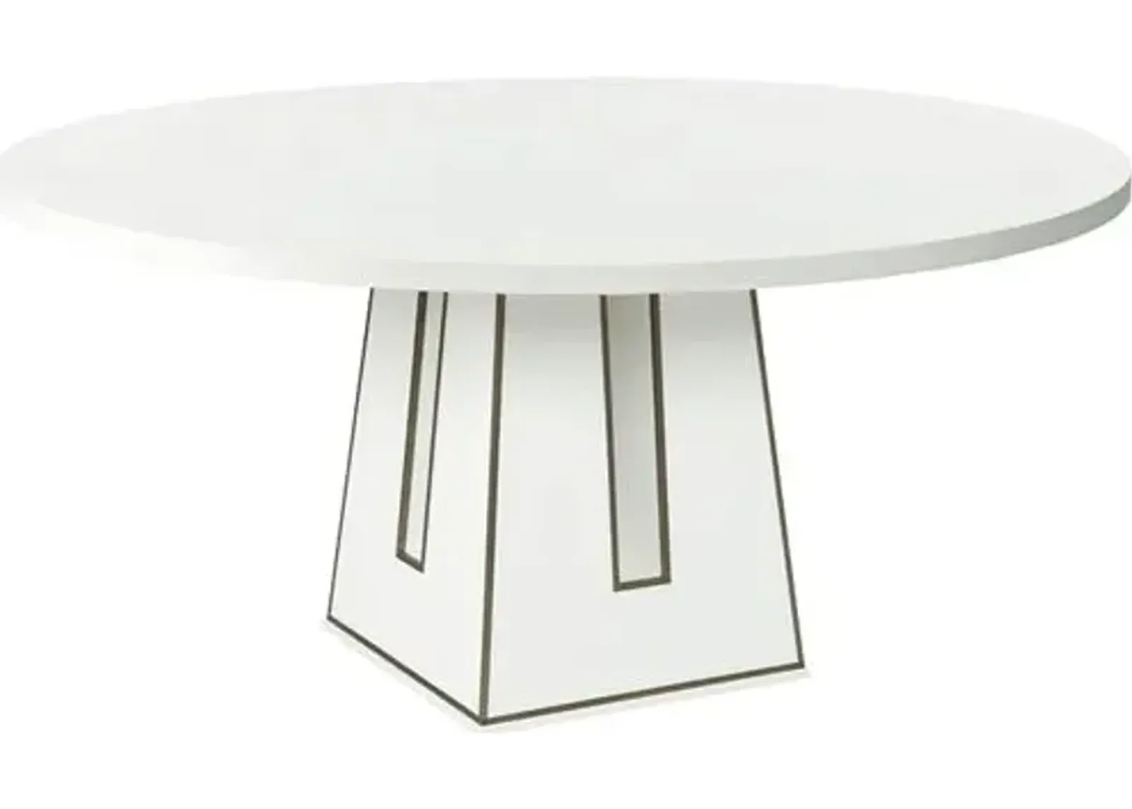 Avery 64" Round Dining Table - Alabaster