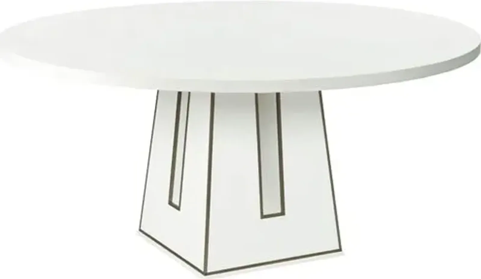 Avery 64" Round Dining Table - Alabaster