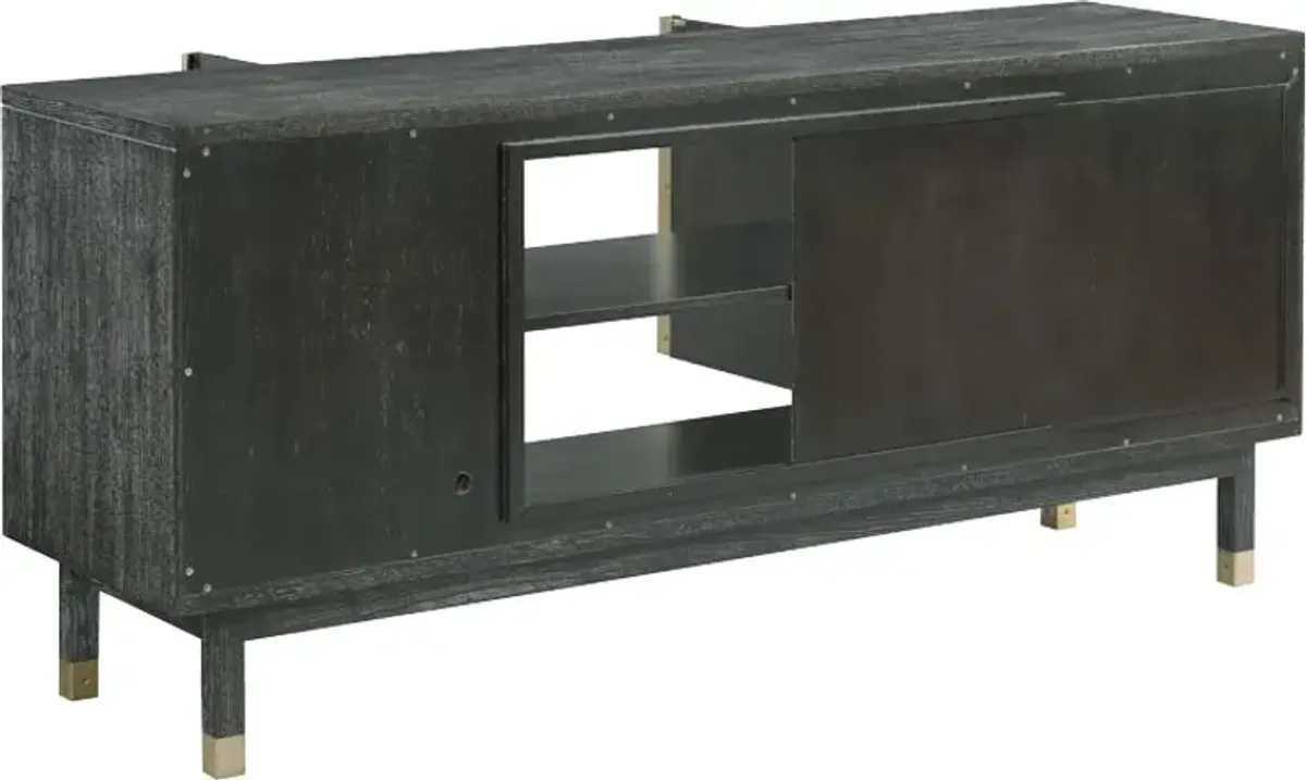 Archer Cabinet, Slate/Brass