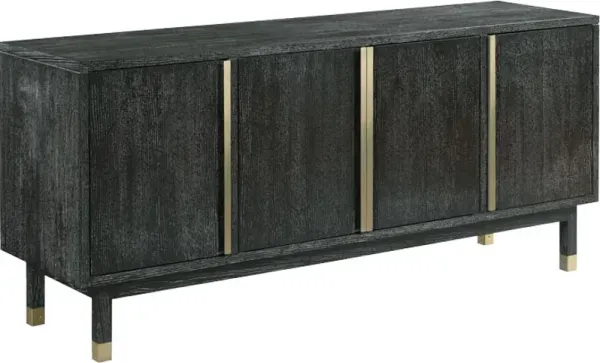 Archer Cabinet, Slate/Brass