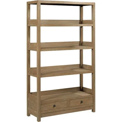 Dotty Bookcase - Natural/Bronze - Brown