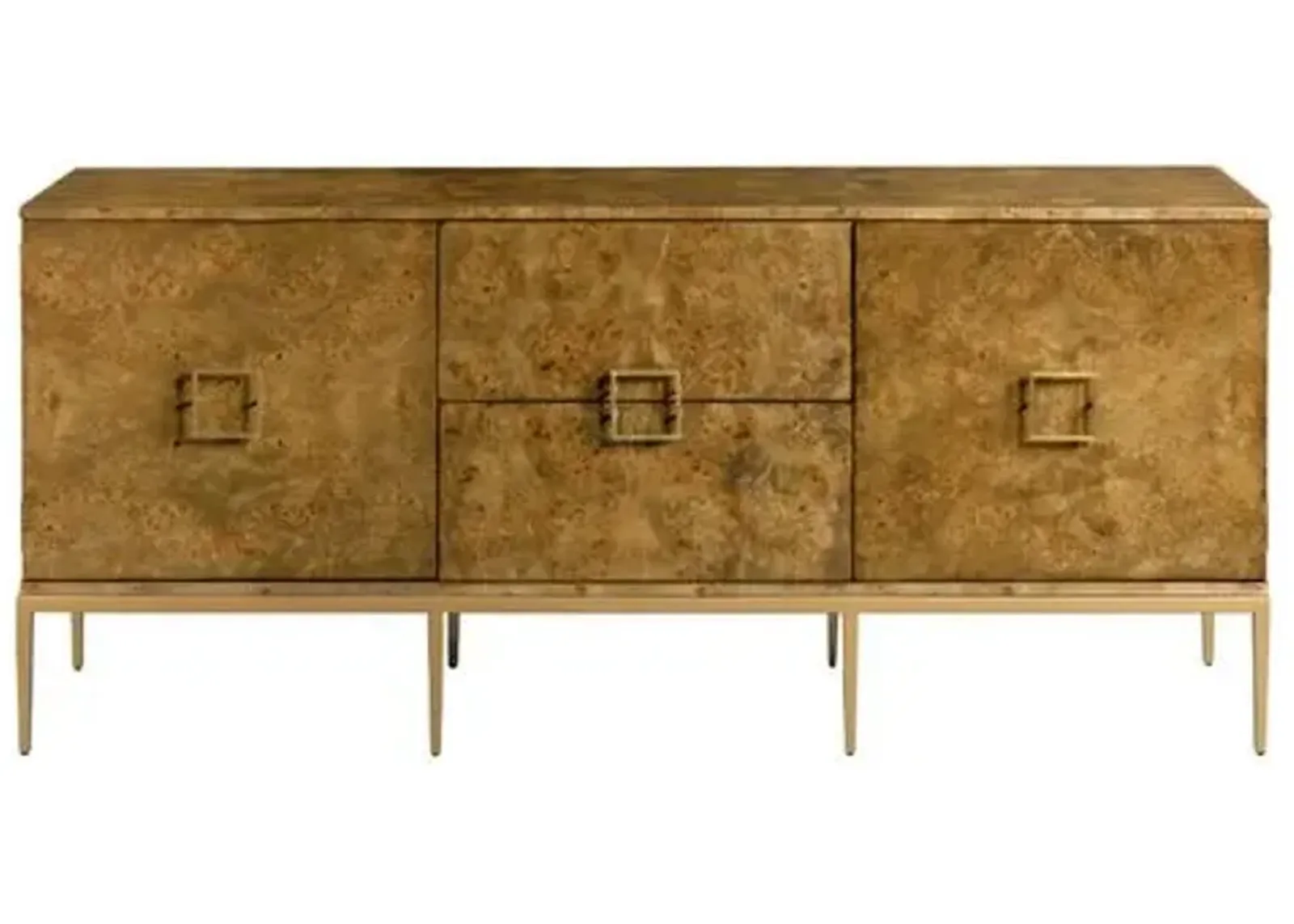 Teagan Cabinet - Burl/Bronze - Brown