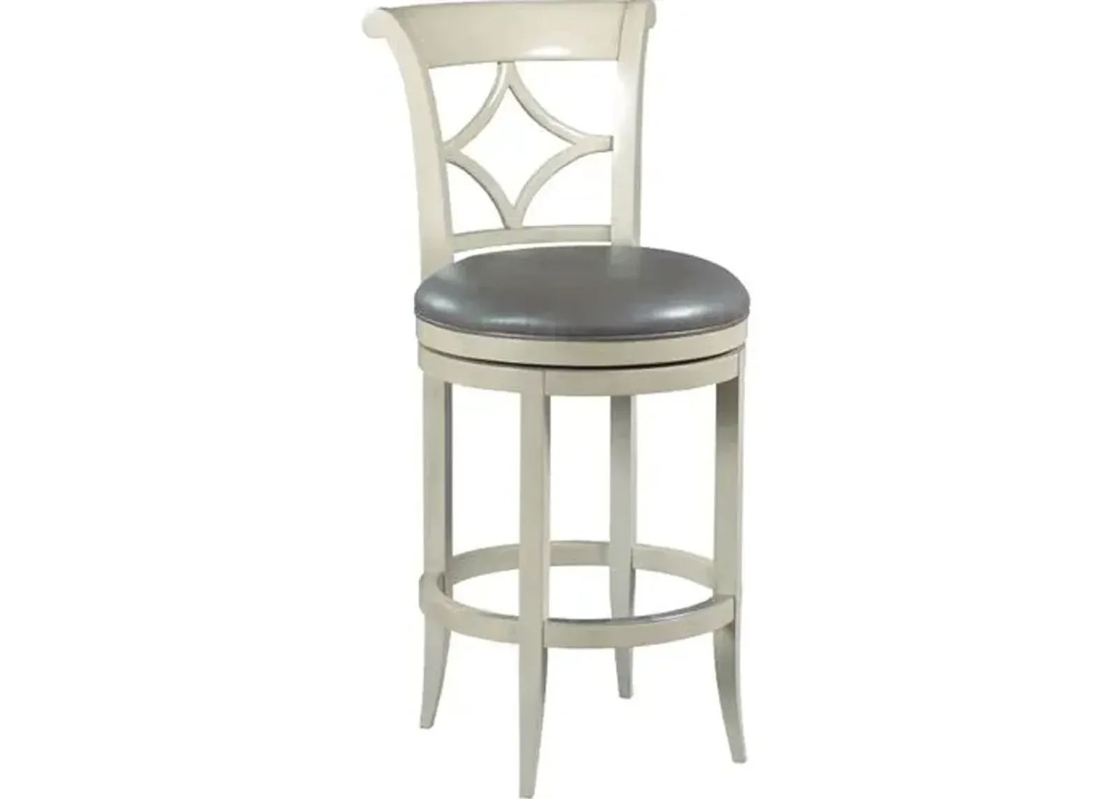 Bella Swivel Barstool - Graystone/Gray Leather