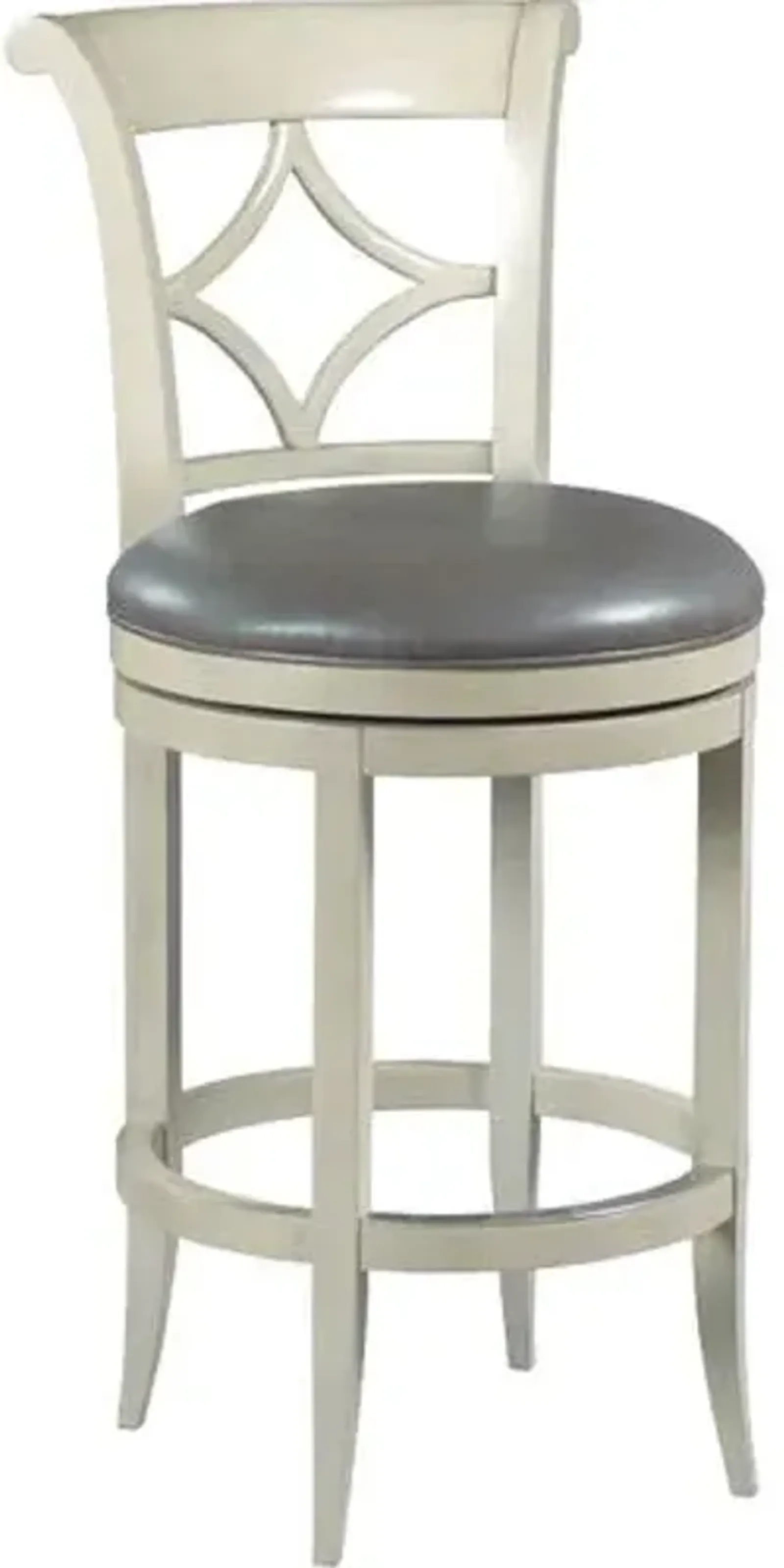 Bella Swivel Counter Stool - Graystone/Gray Leather