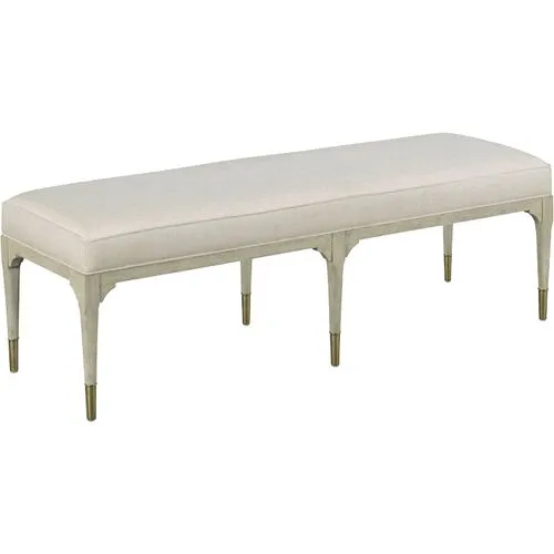 Noel Bench - Ash/Linen Performance - Ivory