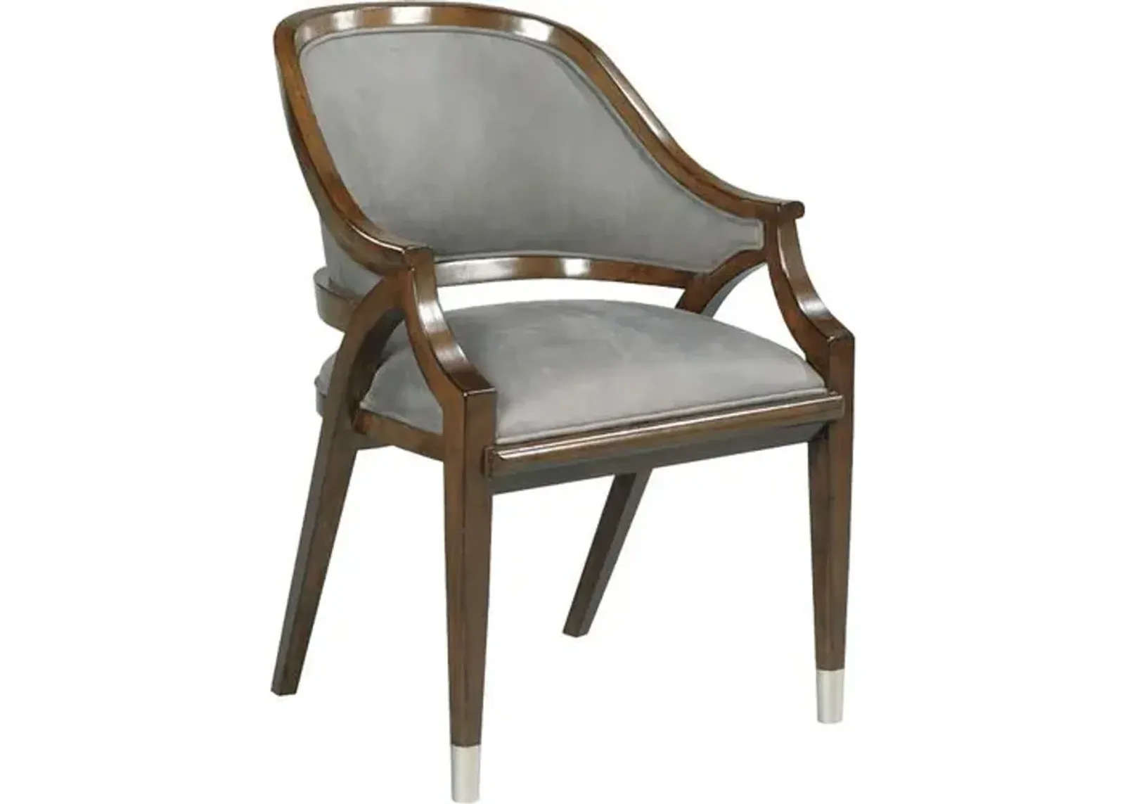 Tango Leather Curve Back Chair - Mink/Gray