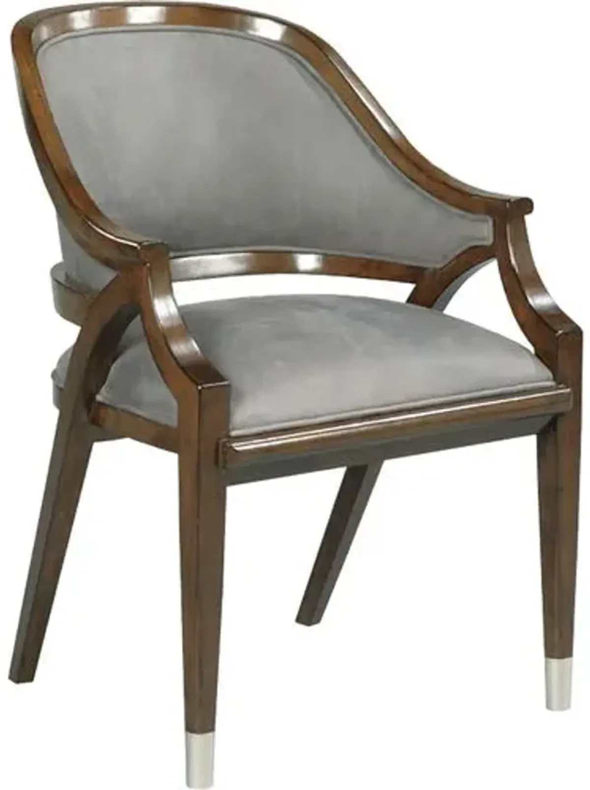 Tango Leather Curve Back Chair - Mink/Gray