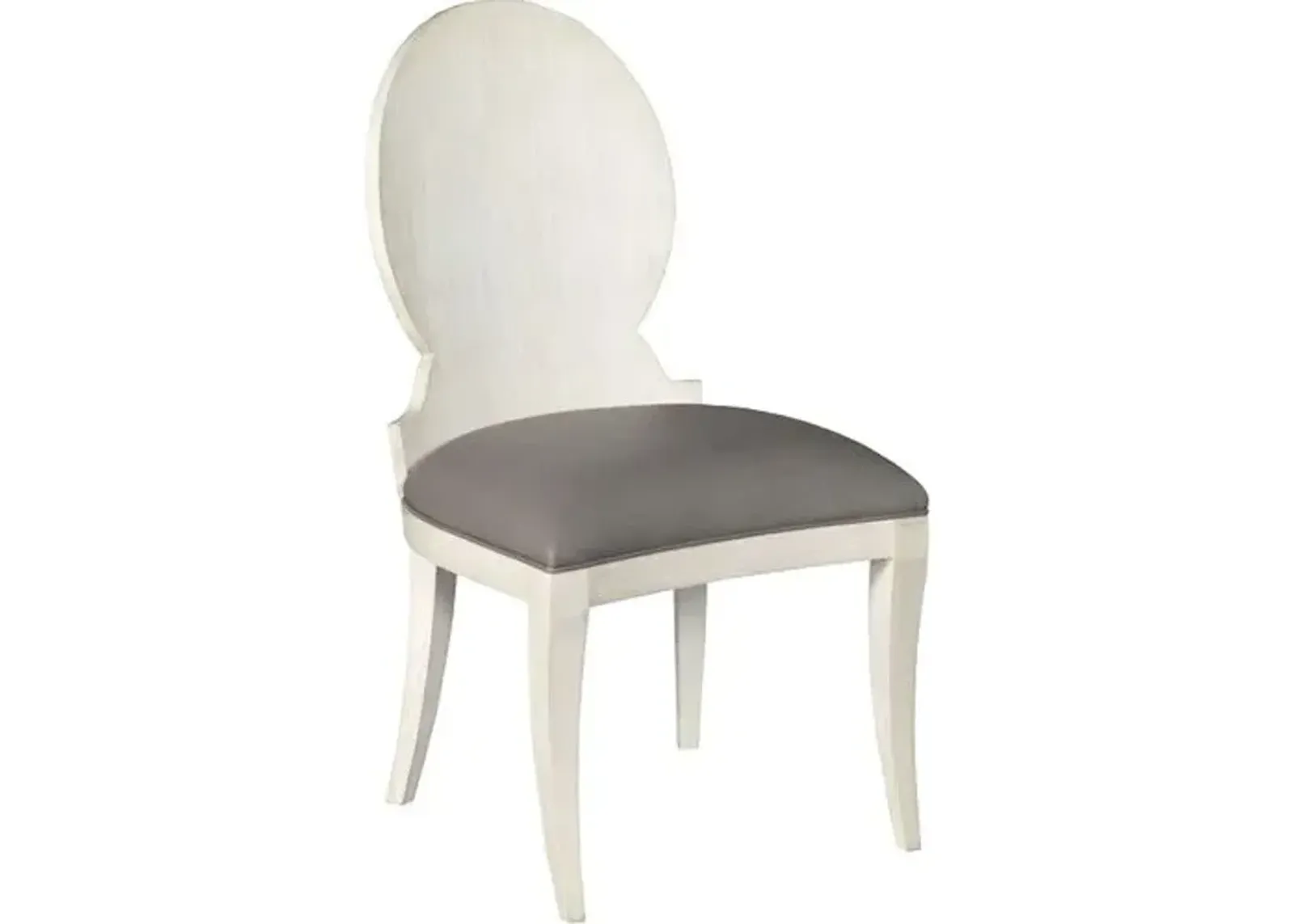 Laurell Louis Chair - Ivory/Gray