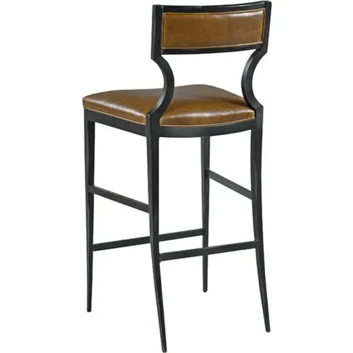 Raylan Leather Counter Stool - Brown