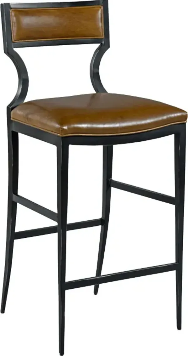Raylan Leather Counter Stool - Brown