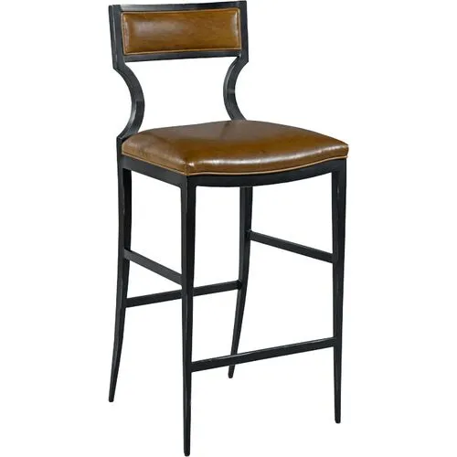 Raylan Leather Counter Stool - Brown