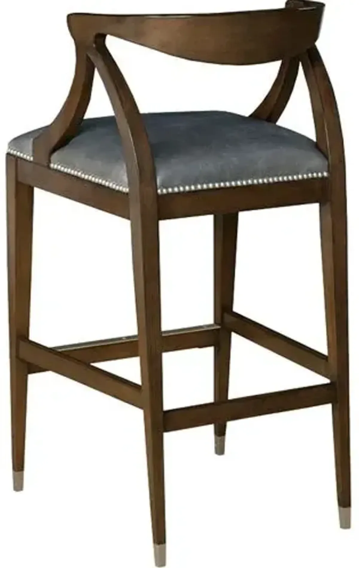 Tango Leather Barstool - Mink/Gray