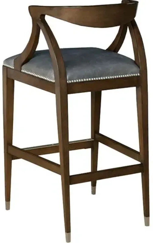 Tango Leather Barstool - Mink/Gray