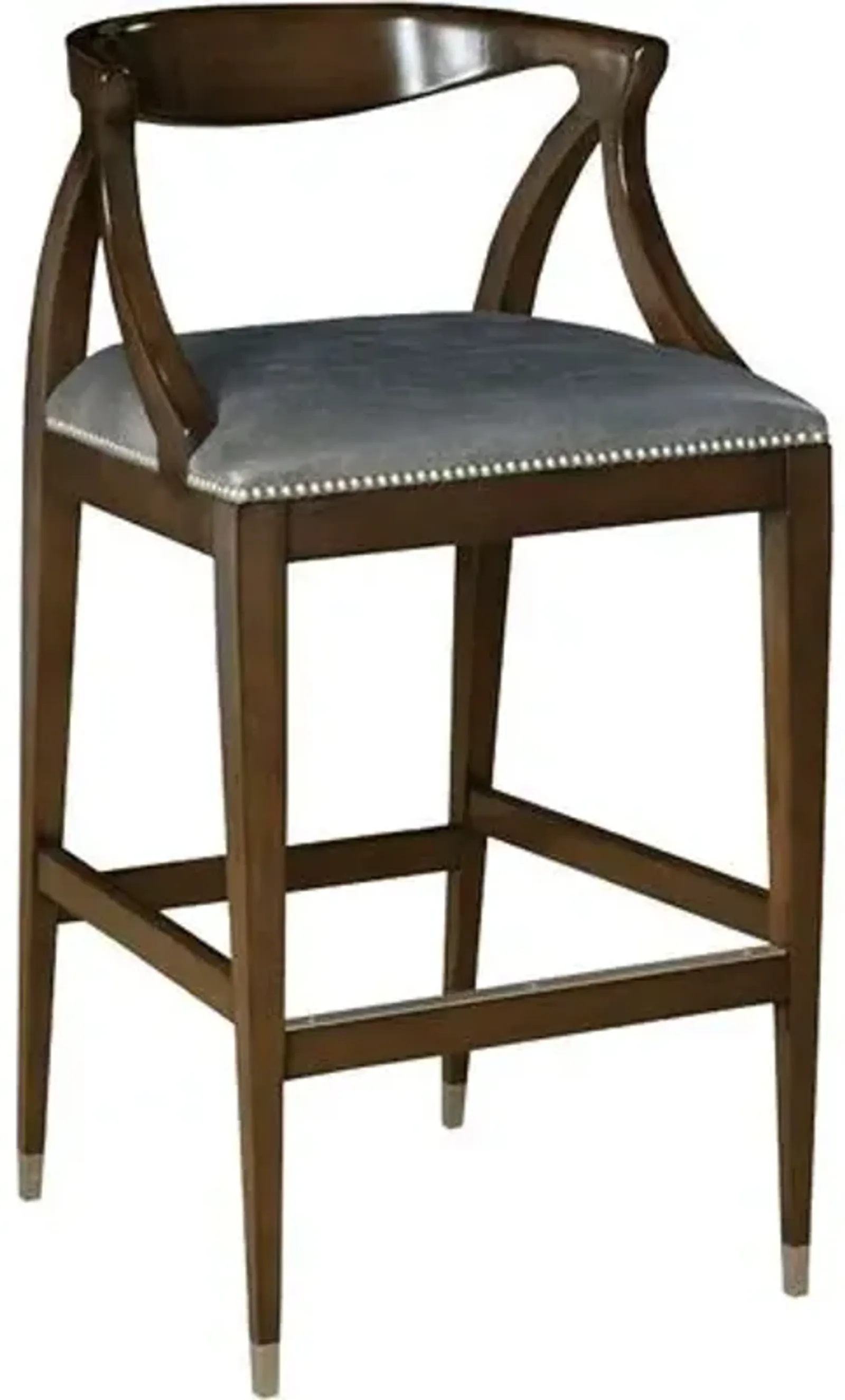 Tango Leather Barstool - Mink/Gray