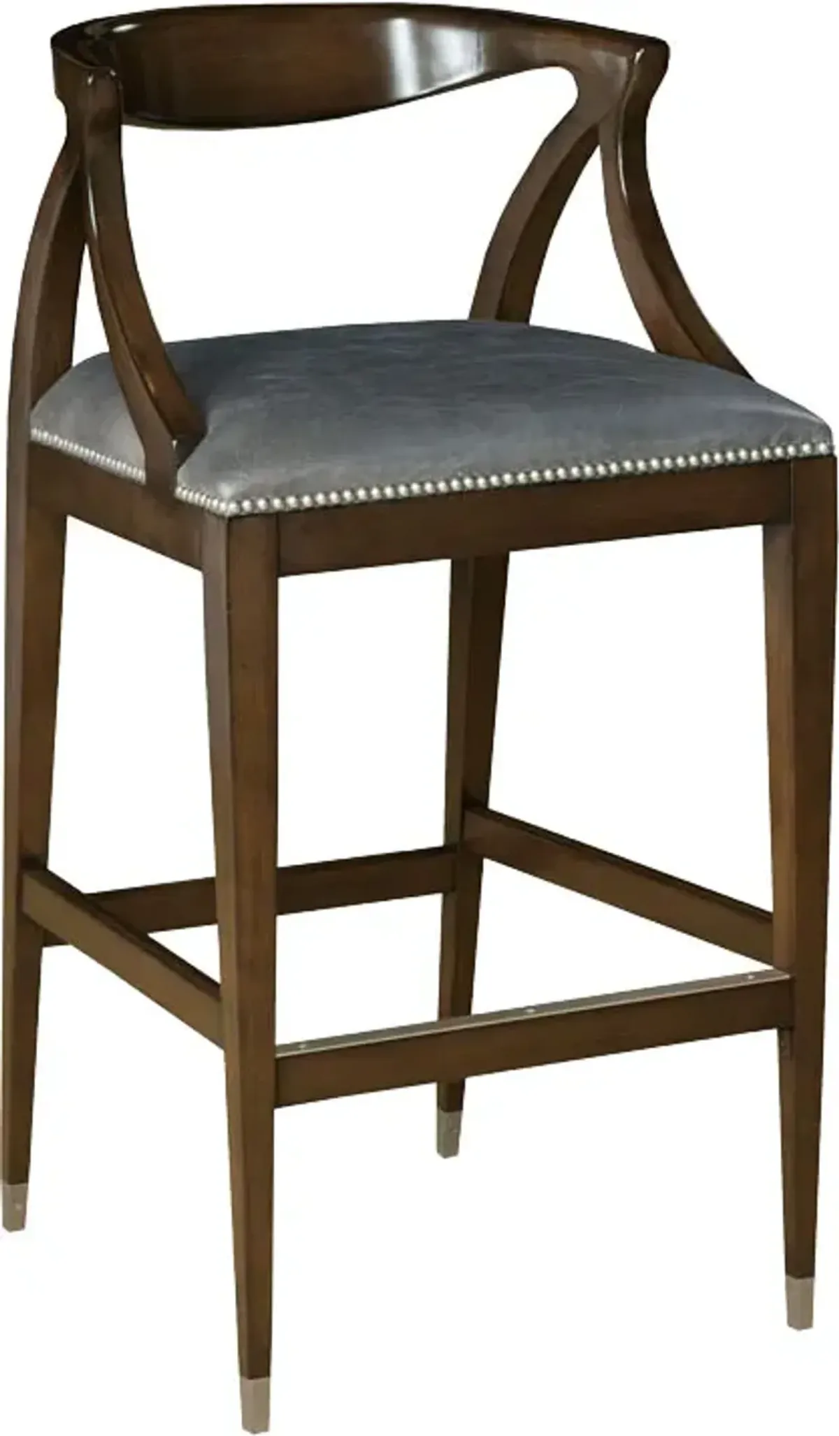 Tango Leather Counter Stool - Mink/Gray
