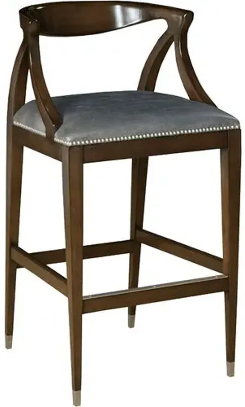 Tango Leather Counter Stool - Mink/Gray