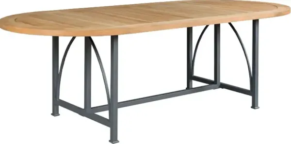 Quinn 92" Outdoor Dining Table, Natural Teak