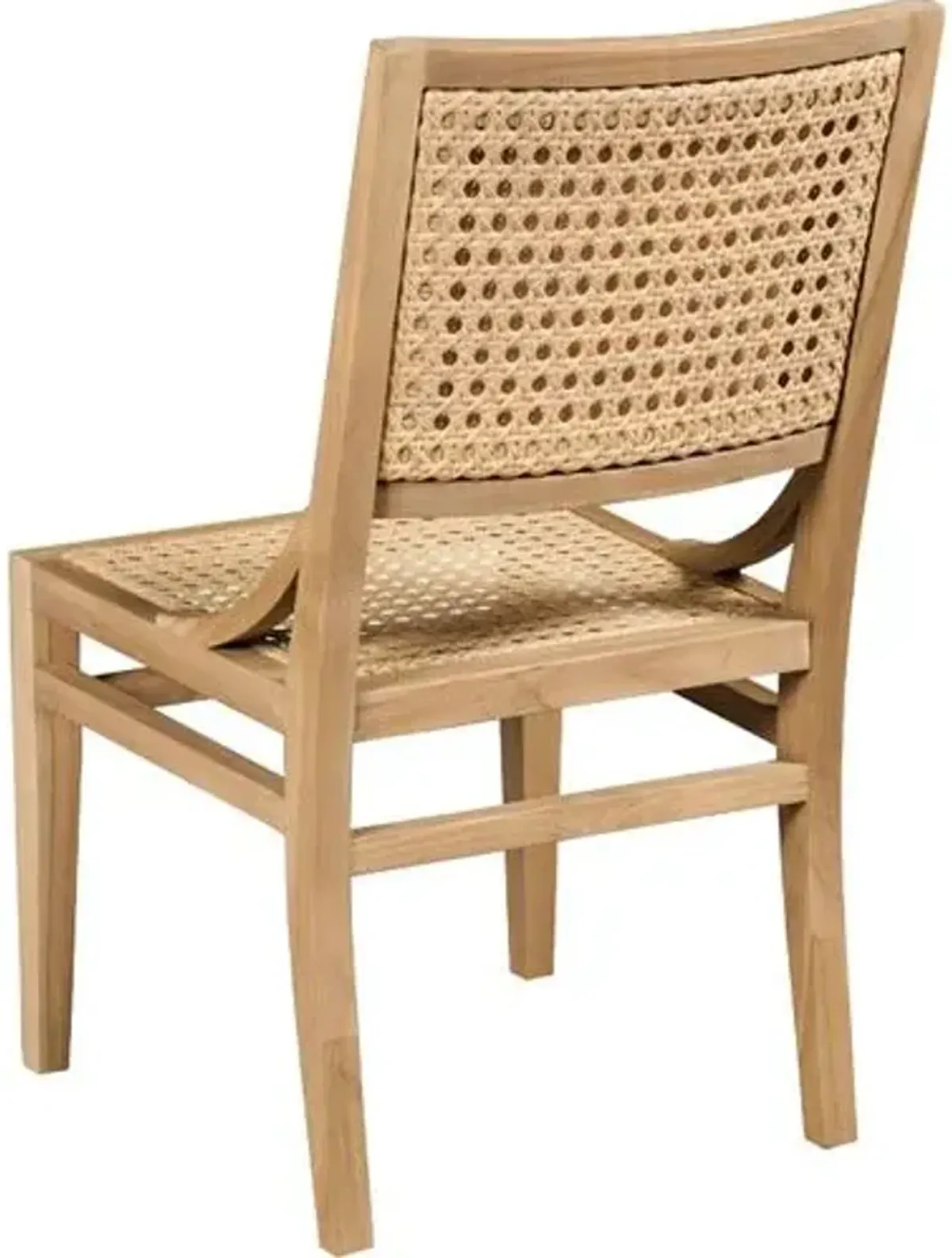 Quinn Outdoor Woven Dining Chair - Teak - Beige