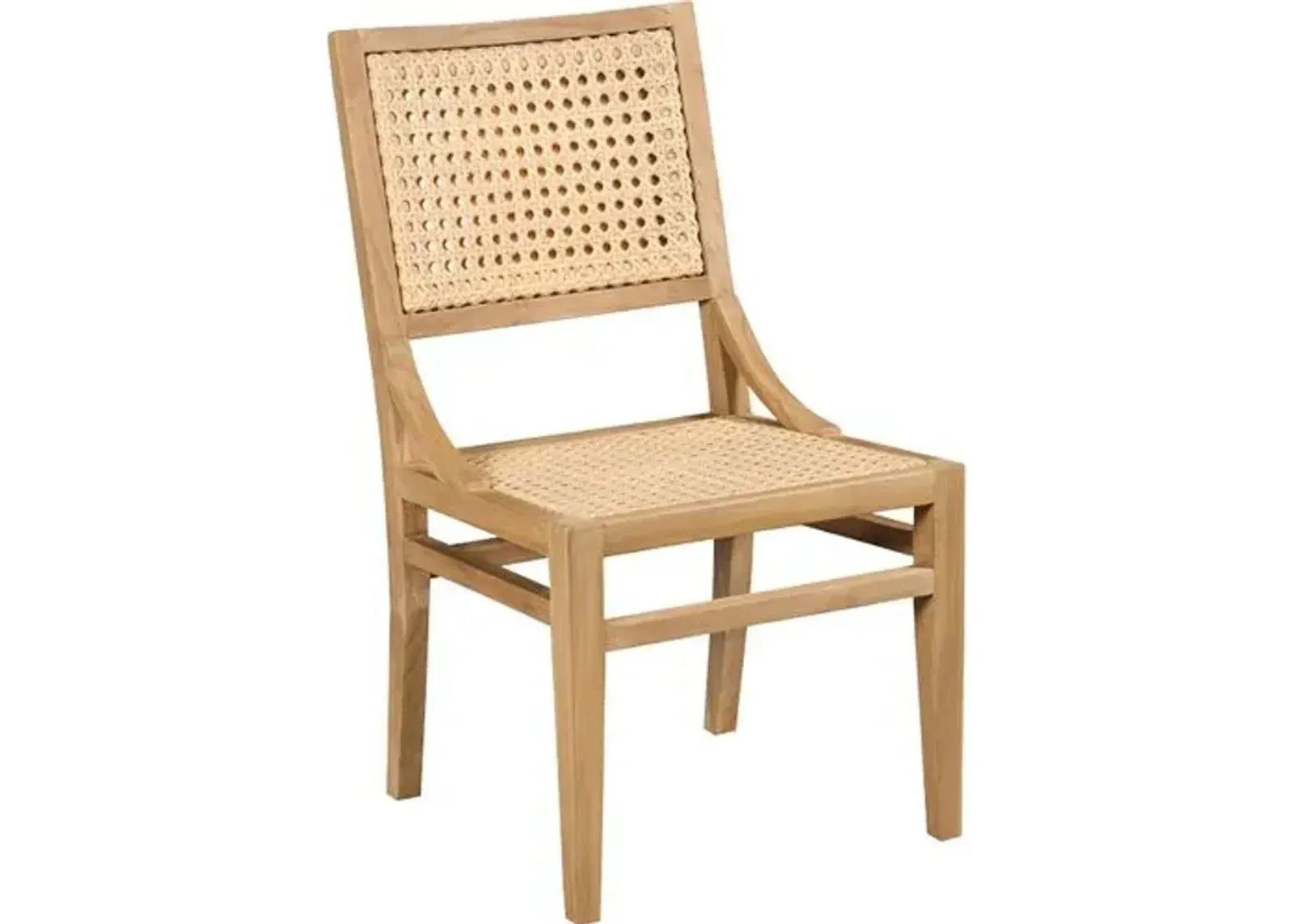 Quinn Outdoor Woven Dining Chair - Teak - Beige