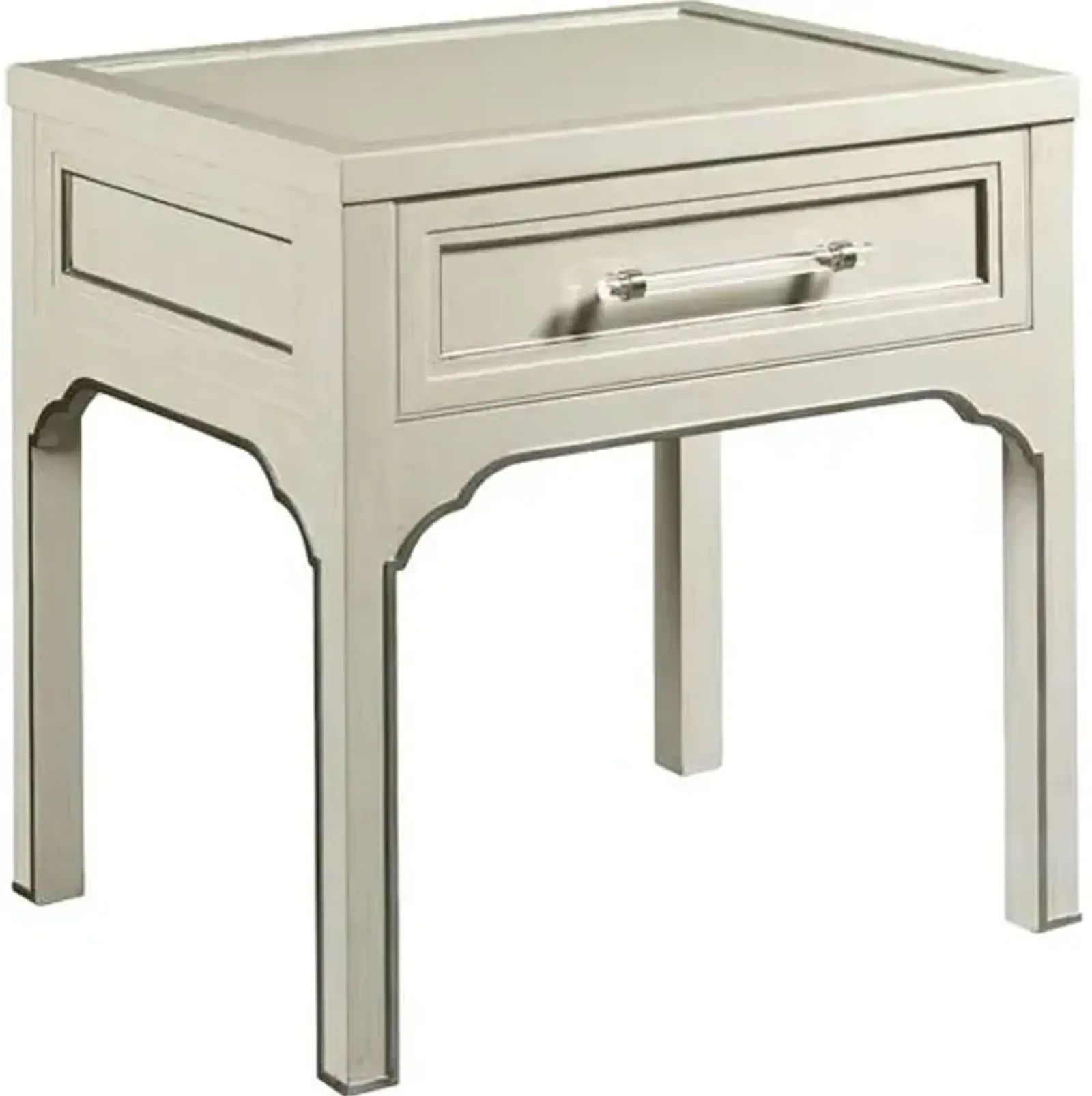 Bryn Side Table - Ivory/Nickel