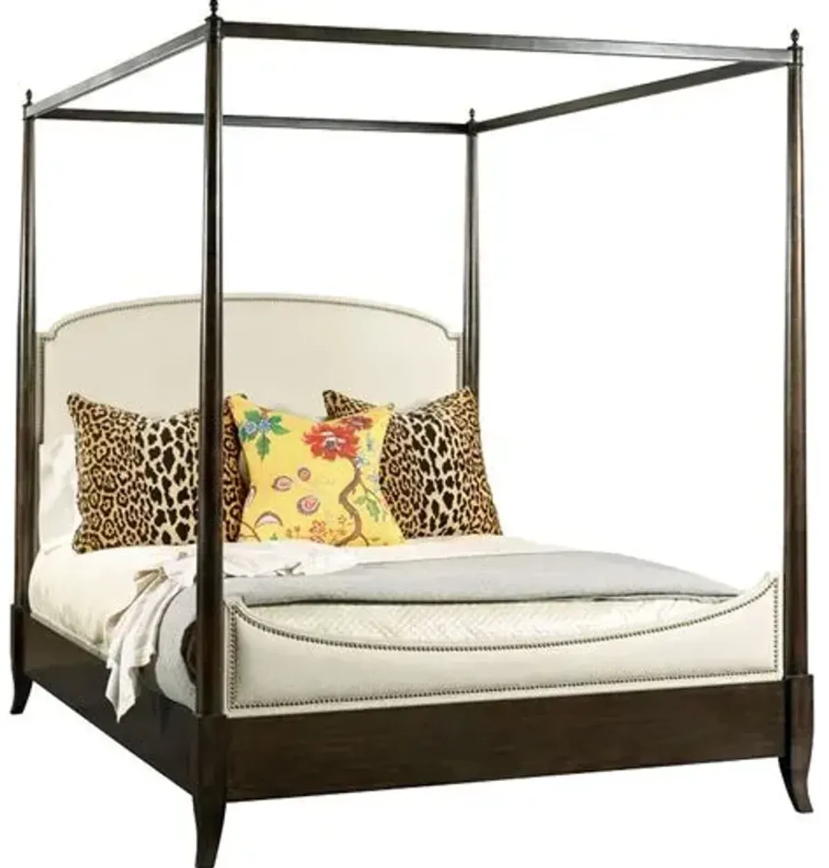 Kamron Poster Bed - Mink - Brown