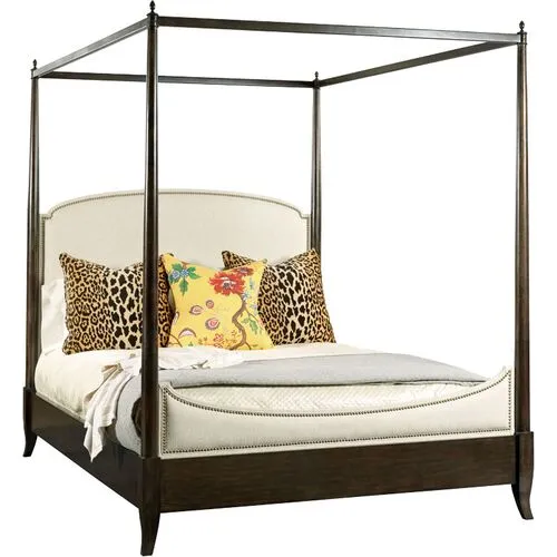 Kamron Poster Bed - Mink - Brown