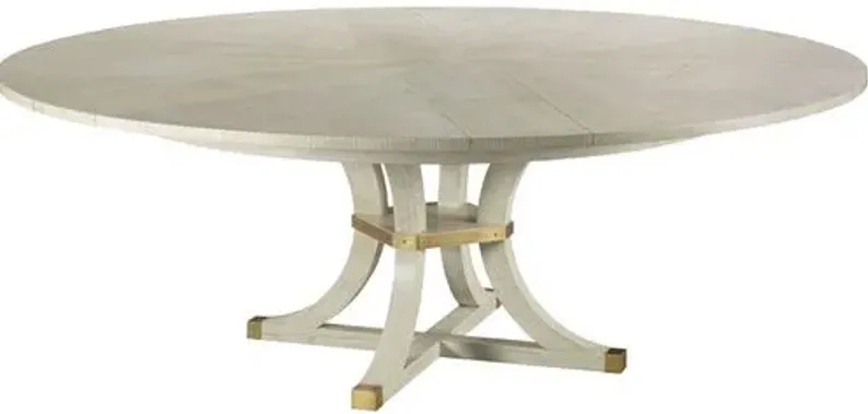 Nicoletta Expandable Dining Table - Ash/Brass