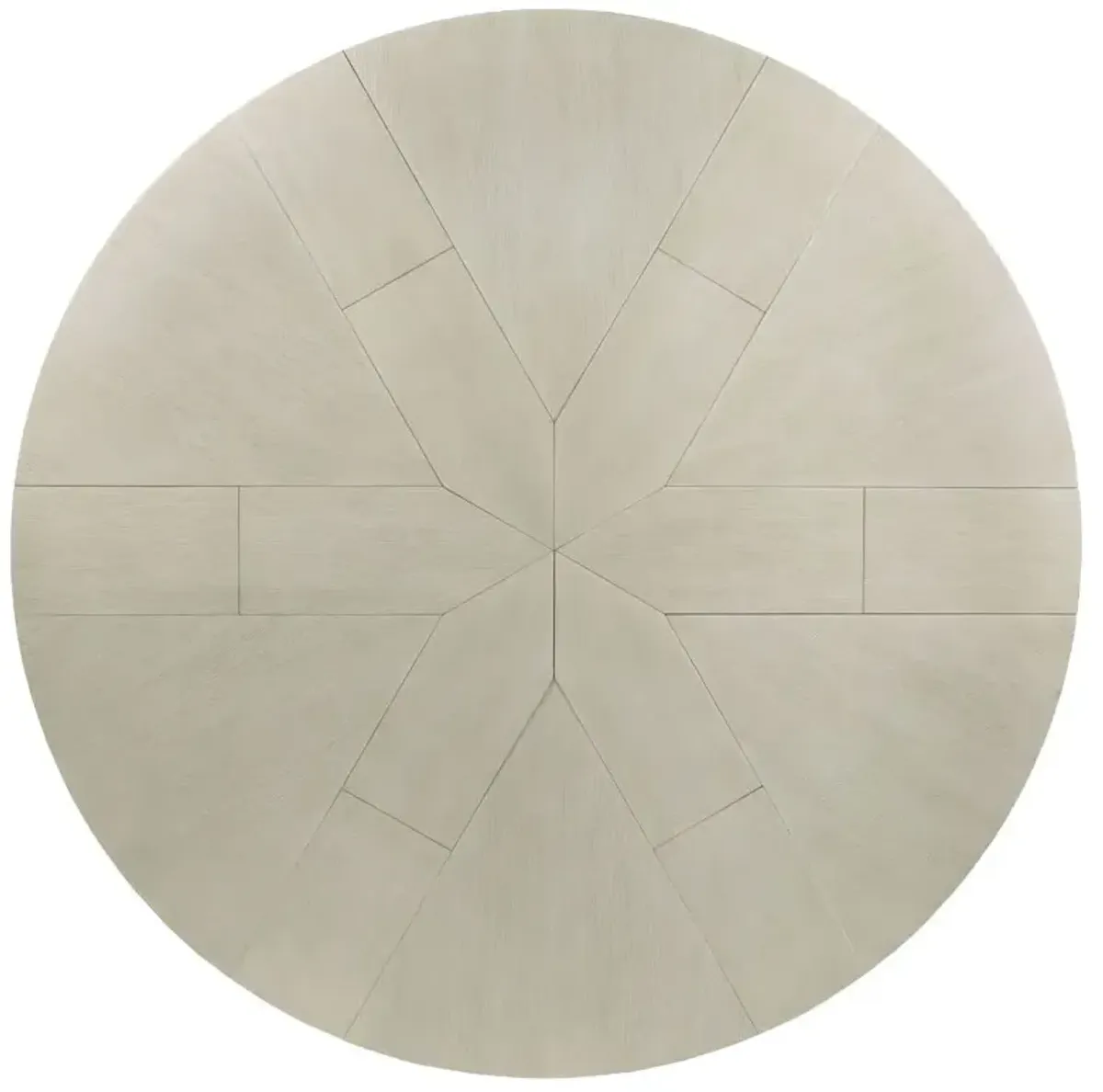 Nicoletta Expandable 66-84" Round Dining Table - Ash/Brass