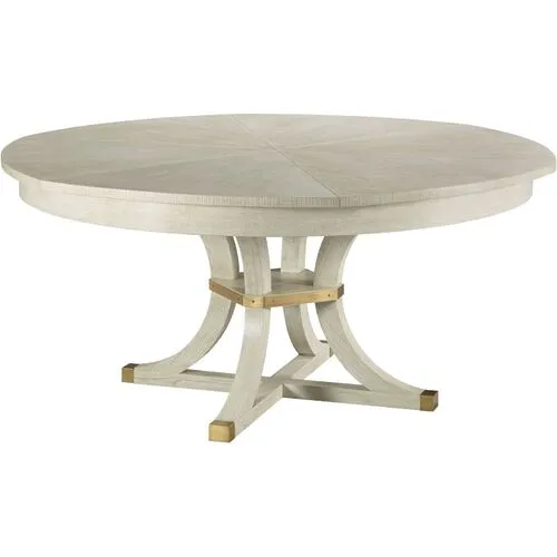 Nicoletta Expandable Dining Table - Ash/Brass