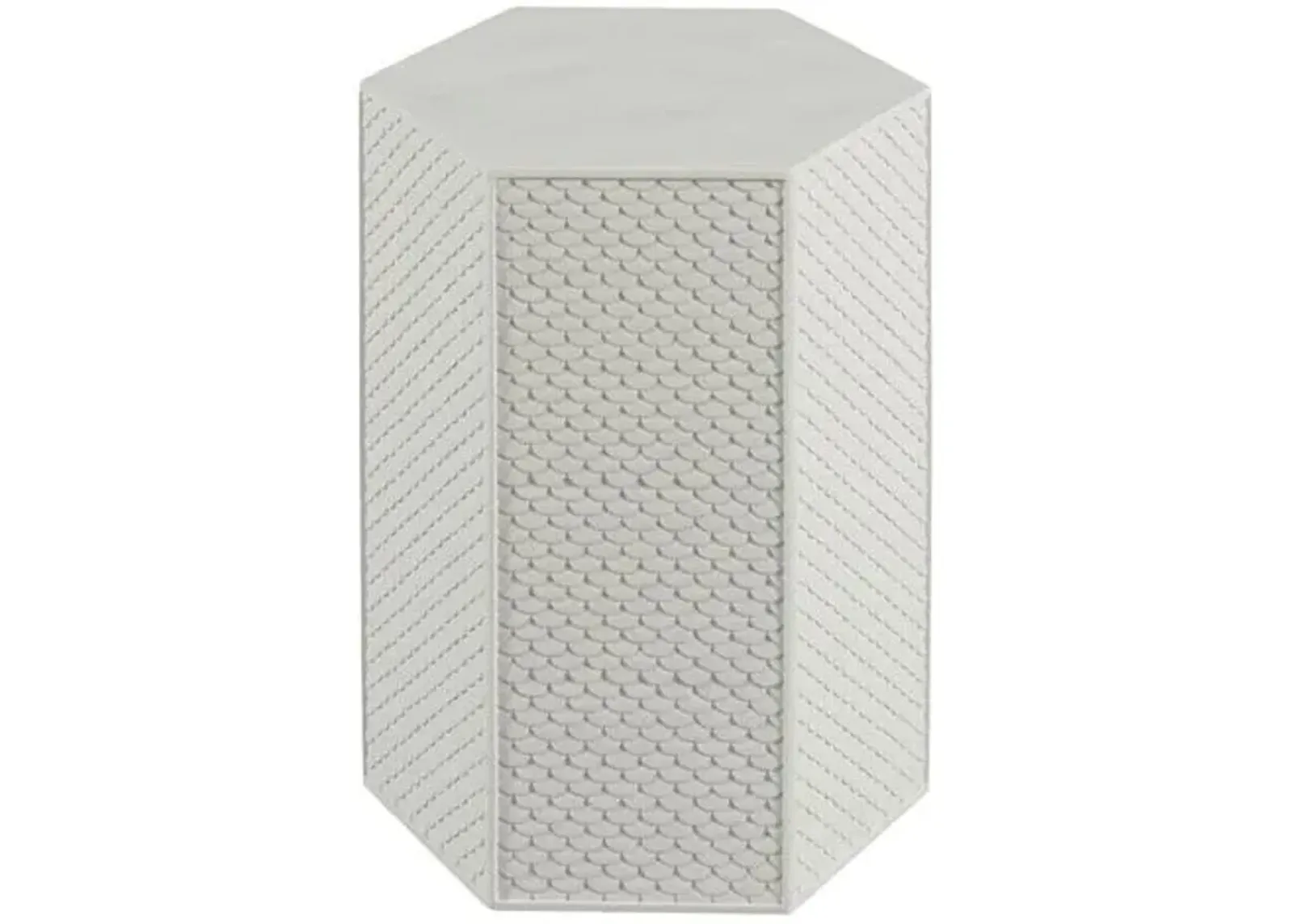 Marina Scallop Drink Table - White