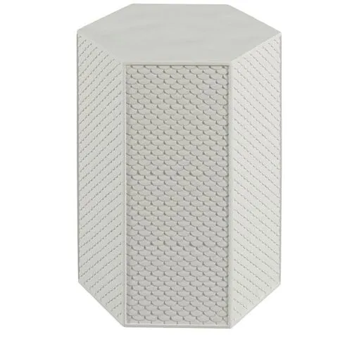 Marina Scallop Drink Table - White