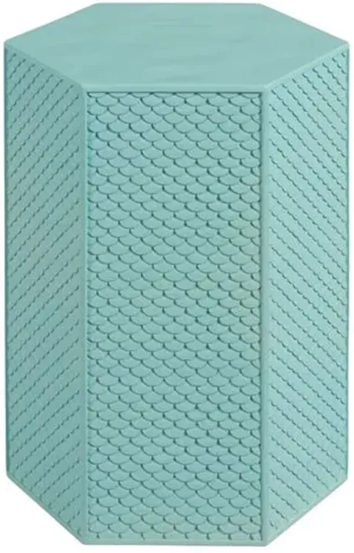 Marina Scallop Drink Table - Aqua - Blue