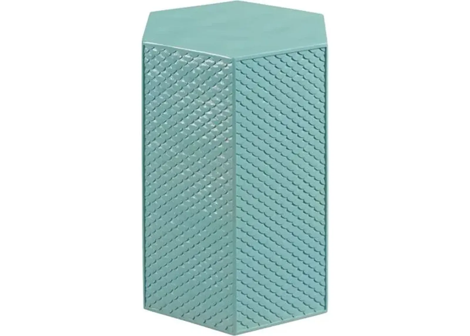 Marina Scallop Drink Table - Aqua - Blue