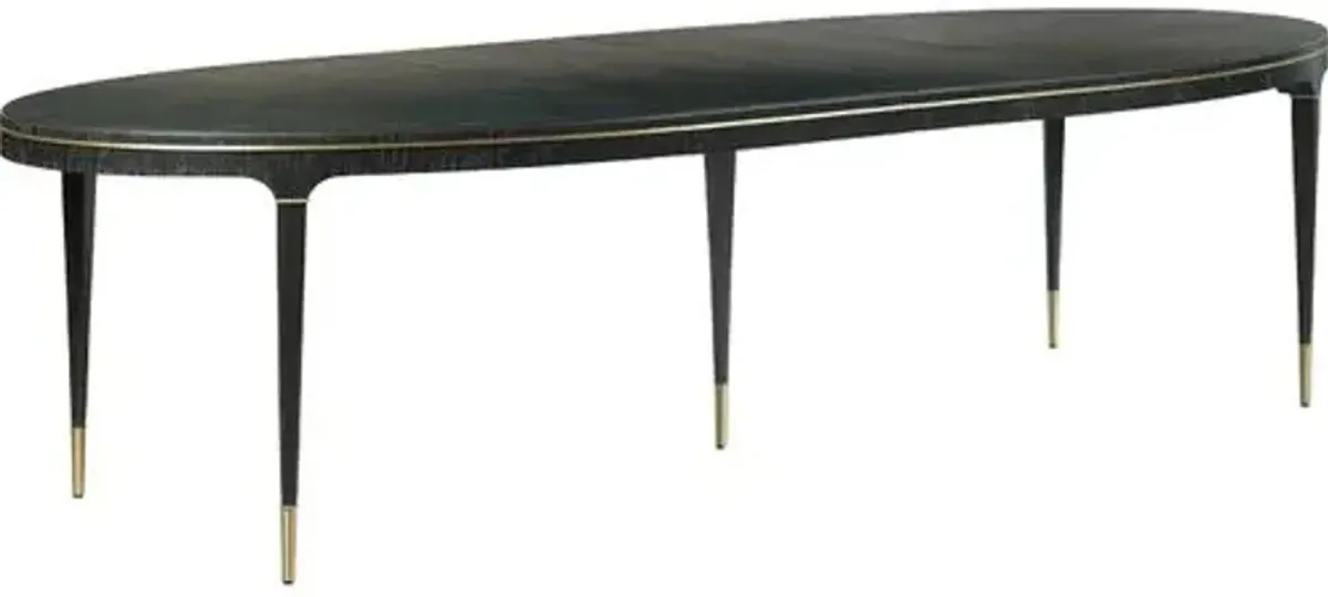 Archer Extension Dining Table - Slate/Brass