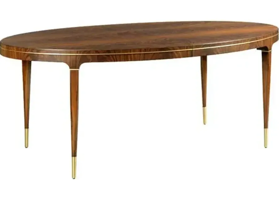 Archer Extension Dining Table - Mahogany/Brass