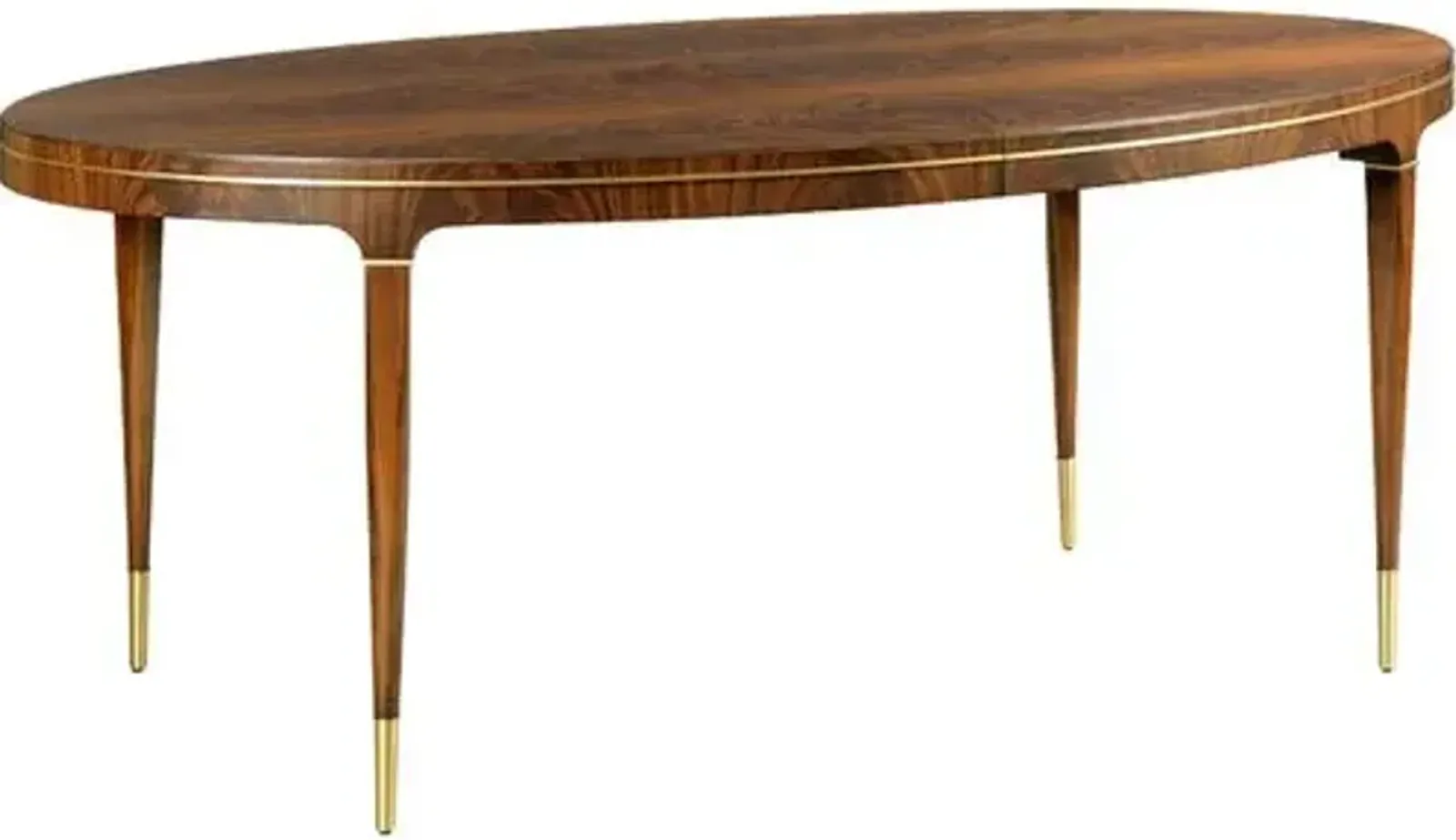 Archer Extension Dining Table - Mahogany/Brass