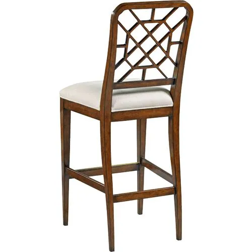 Penny Barstool - Brown Bordeaux/Linen - Ivory