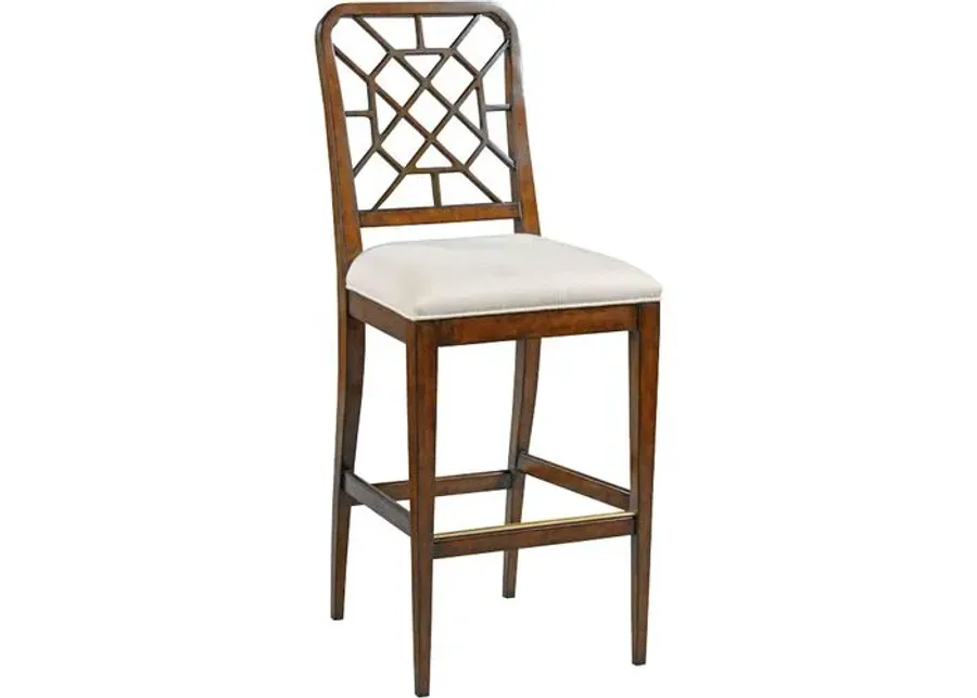 Penny Barstool - Brown Bordeaux/Linen - Ivory