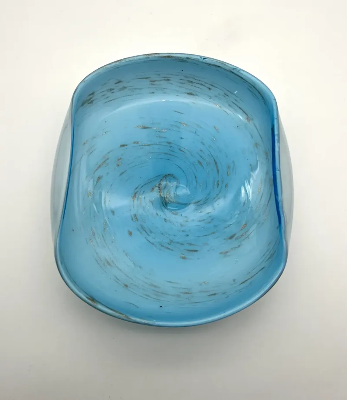 C. 1960s Italian Blue Murano Glass Bowl - Pilar Collection